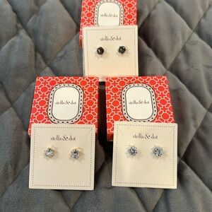 Stella & Dot essential stud earring trio